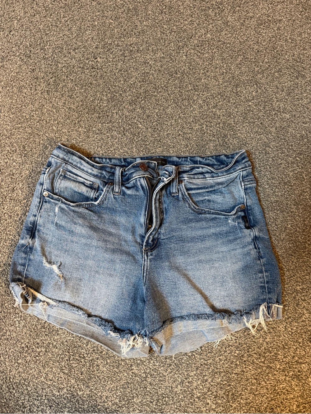 Silver Jeans Light Blue Distressed Denim Cutoff Shorts